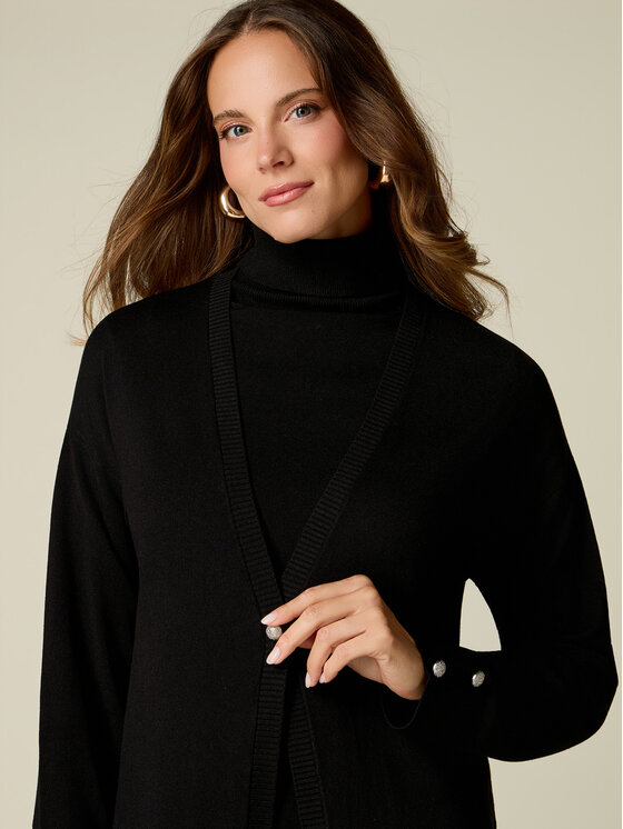 Oltre Oltre Cardigan M043J005669N033 Nero Baggy Fit