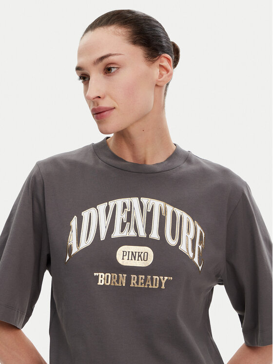 PINKO PINKO Тишърт Niamey 104604 A2CS Сив Regular Fit
