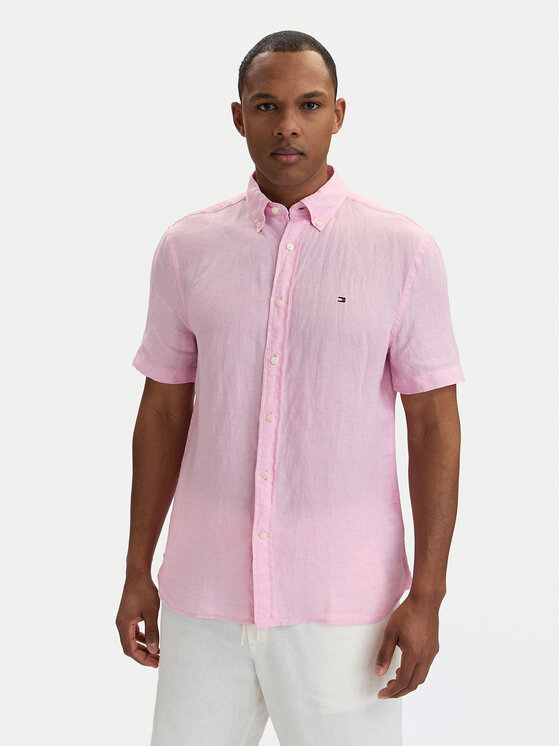 Tommy Hilfiger Tommy Hilfiger Πουκάμισο MW0MW41531 Ανοιχτό ροζ Regular Fit