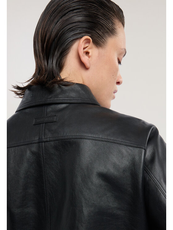 Trussardi Trussardi Giacca di pelle R366A000735N033 Nero Regular Fit