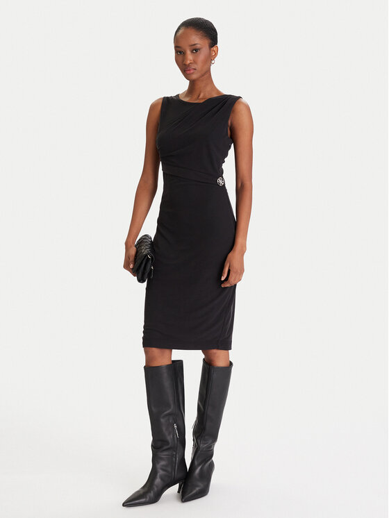 Guess Guess Kleid für den Alltag W5YK27 KAQL2 Schwarz Regular Fit