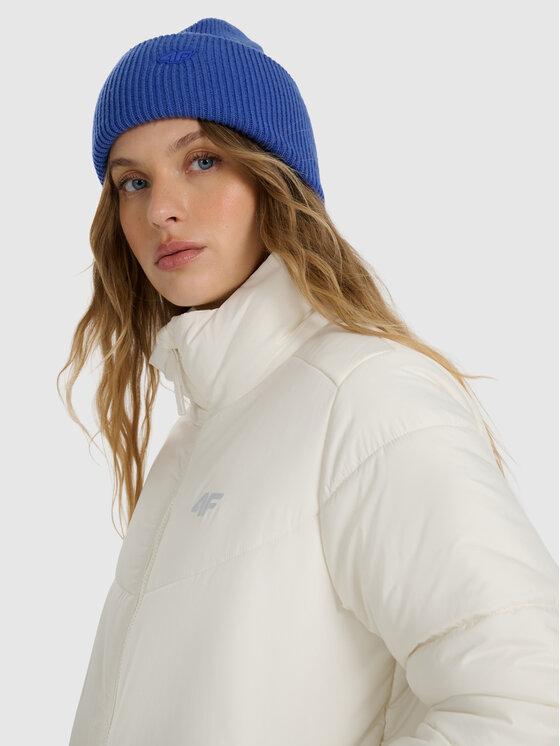 4F 4F Kurtka puchowa URBAN COMMUTER Kremowy Regular Fit