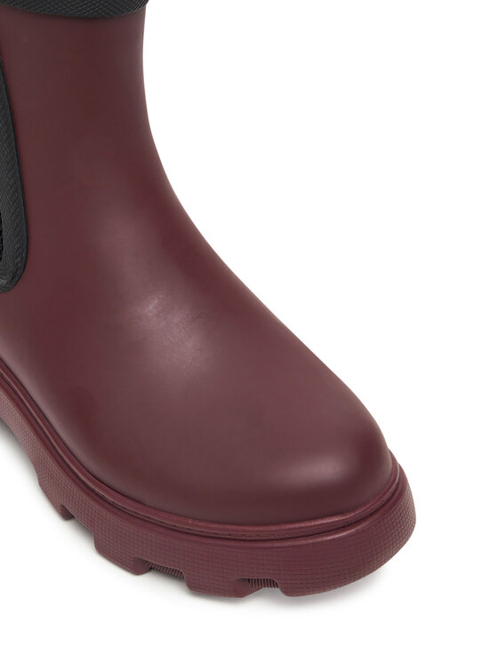 Tommy Hilfiger Tommy Hilfiger Cizme de cauciuc Flag Ankle Warm Lining FW0FW08974 Vișiniu