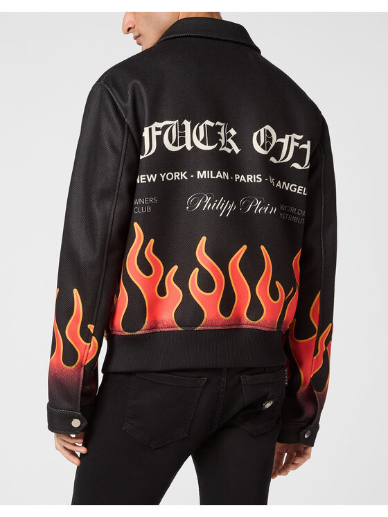 PHILIPP PLEIN PHILIPP PLEIN Kurtka bomber 20731 Czarny Regular Fit