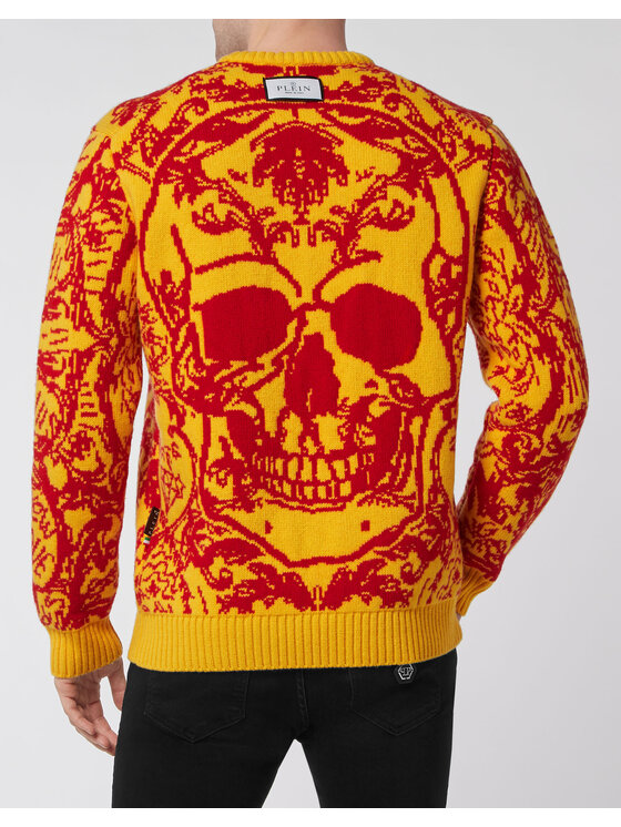 PHILIPP PLEIN PHILIPP PLEIN Longsleeve 2261 Żółty Regular Fit