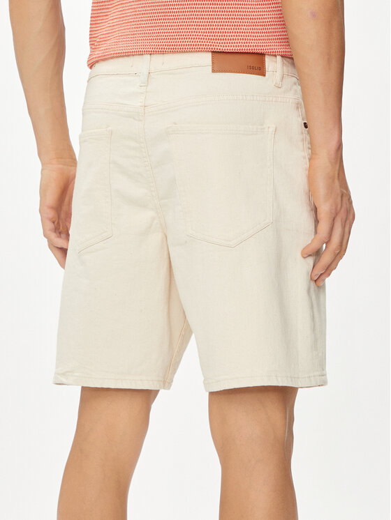 Solid Solid Pantalon scurți din material Owen 21108218 Bej Regular Fit