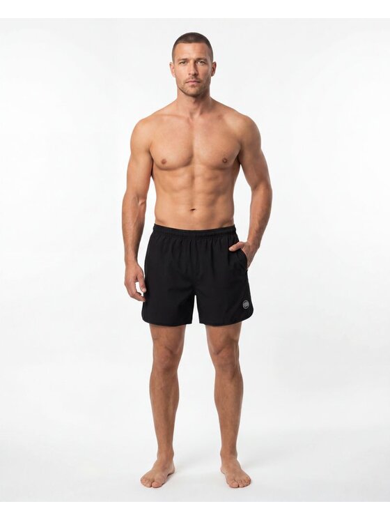 PITBULL PITBULL Szorty sportowe Performace Pro plus SPORT Czarny Regular Fit