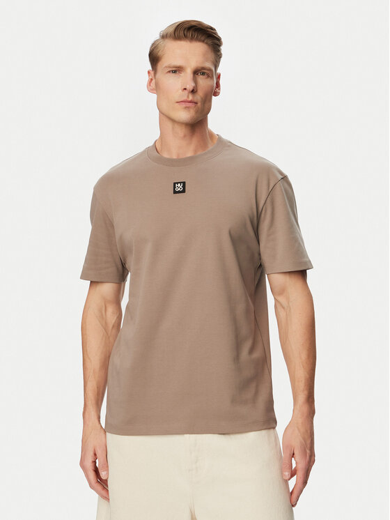 HUGO HUGO T-Shirt Dalile 50505201 Hellbraun Regular Fit