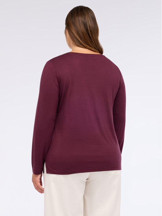 Fiorella Rubino Fiorella Rubino Bluzka G248L008560N029 Bordowy Regular Fit