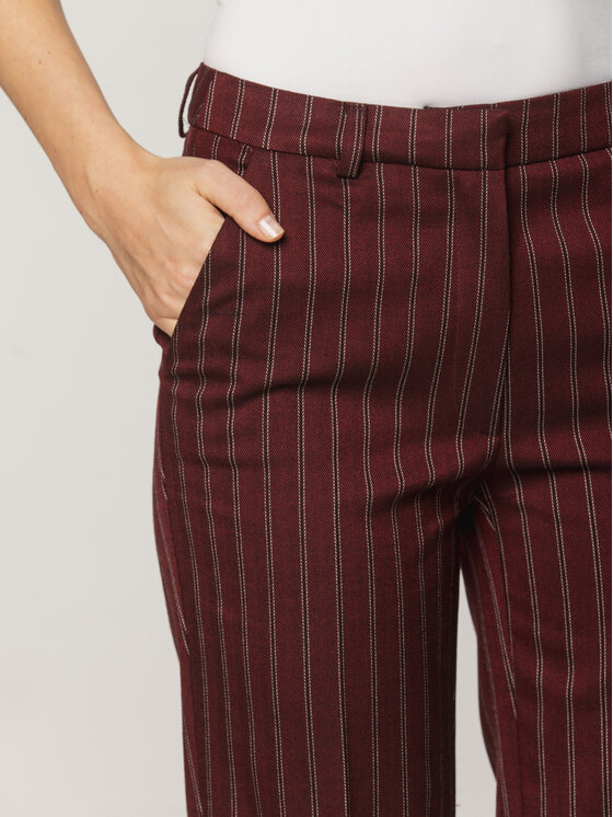 Willsoor Willsoor Komplet bluza, bluzka i spodnie 67870 Bordowy Regular Fit