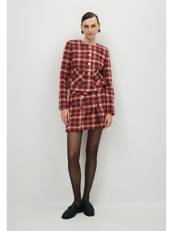 BIZUU BIZUU Mini sukně NALAYA MINI SKIRT Červená Standard Fit