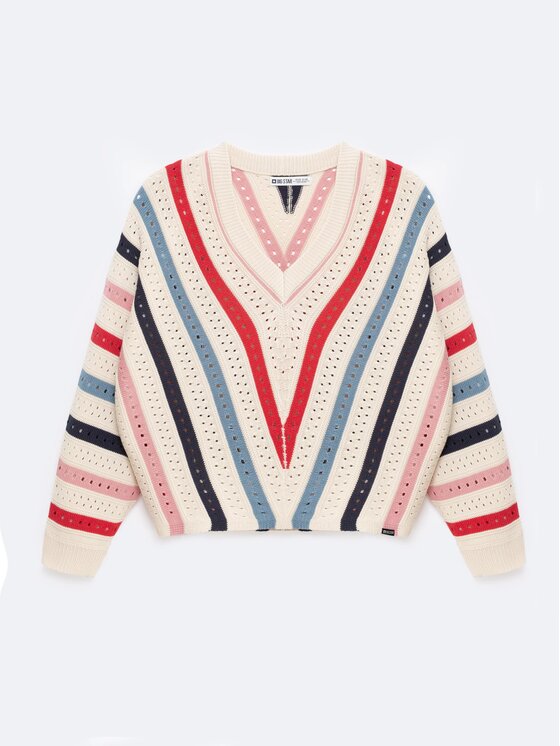 BIG STAR BIG STAR Sweter VIKA_102_160 Beżowy Comfort Fit