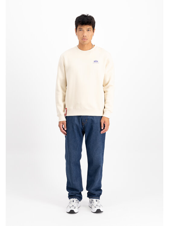 Alpha Industries Alpha Industries Bluza Basic Small Logo Sweatshirt Beżowy Regular Fit