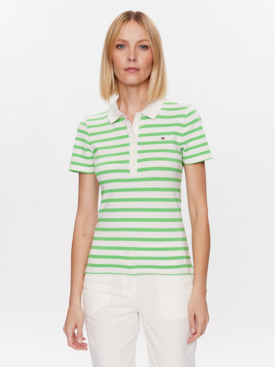 Tommy Hilfiger Polokošeľa 1985 WW0WW39530 Zelená Slim Fit
