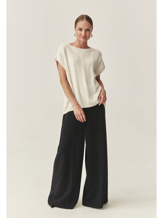 TATUUM Tatuum Kamizelka HELLA Écru Loose Fit