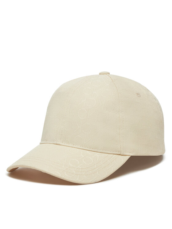 Calvin Klein Calvin Klein Kepurė su snapeliu Monogram Jacquard Cap K60K612871 Écru