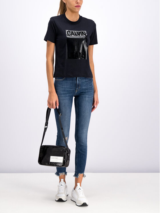 Calvin Klein Jeans Calvin Klein Jeans T-shirt Shiny J20J212260 Nero Regular Fit