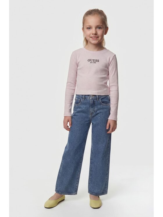 Guess Kids Guess Kids Spodnie materiałowe 183379 Niebieski Regular Fit