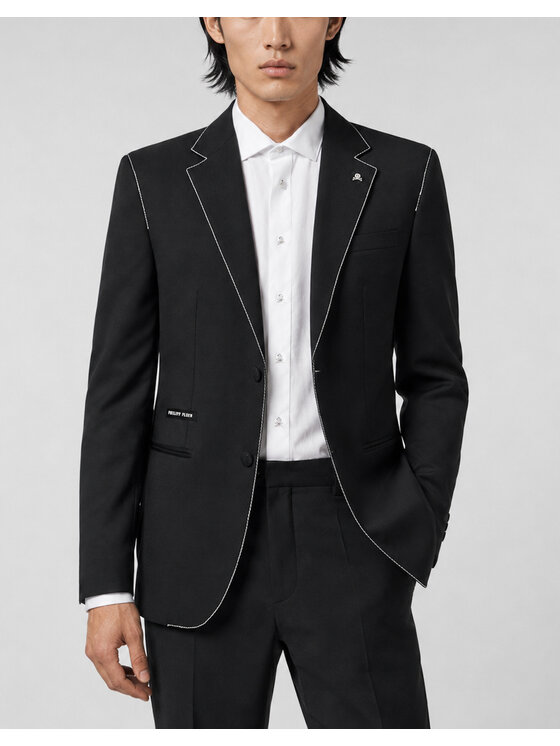 PHILIPP PLEIN PHILIPP PLEIN Marynarka 31288 Czarny Regular Fit