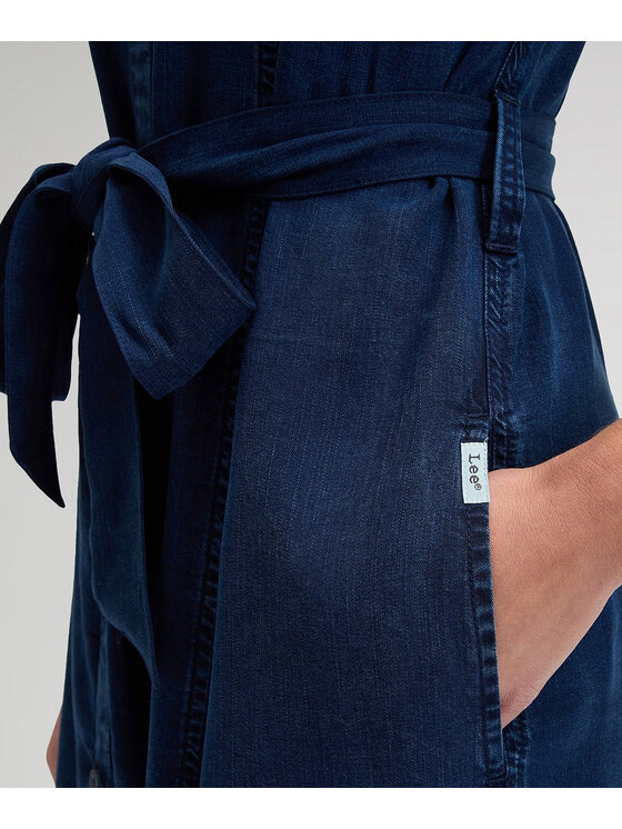Lee Lee Sukienka jeansowa 112376936 Granatowy Regular Fit