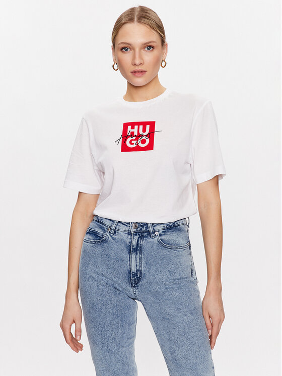 HUGO Hugo Футболка Dashire_3 50485373 Білий Regular Fit