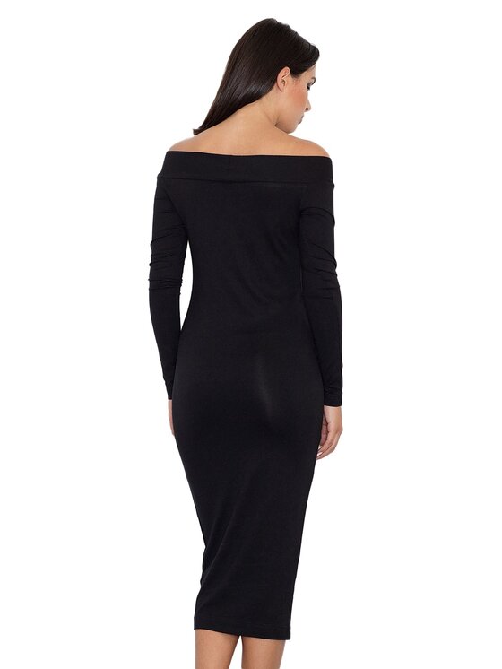 FIGL FIGL Sukienka M558 Czarny Slim Fit