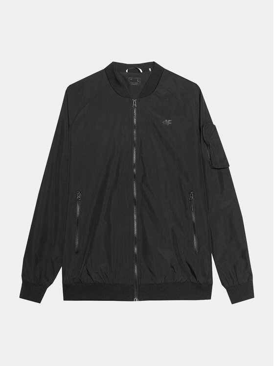 4F 4F Geacă bomber 4FWSS24TJACM151 Negru Regular Fit