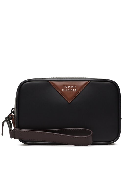 Tommy Hilfiger Дамска чанта Th Modern Leather Washbag AM0AM10622 Черен