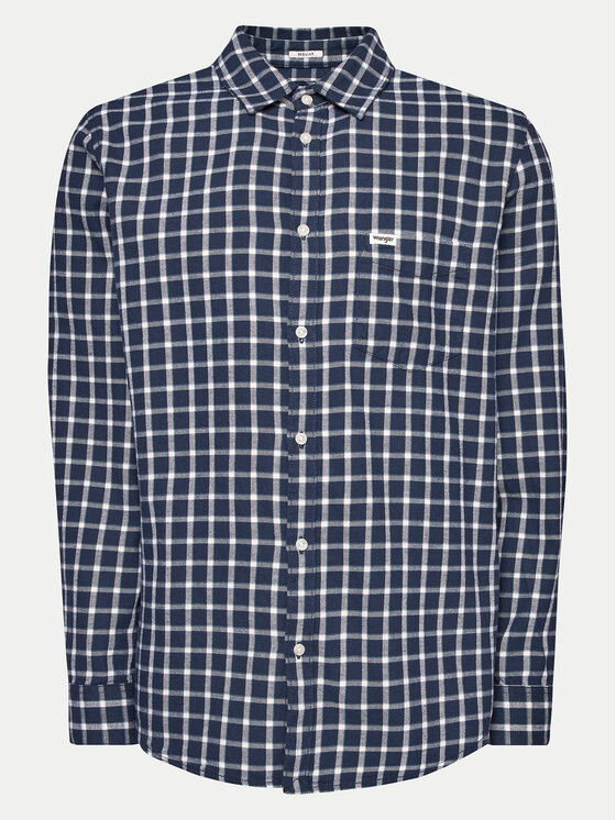 Wrangler Wrangler Koszula 112356771 Granatowy Regular Fit