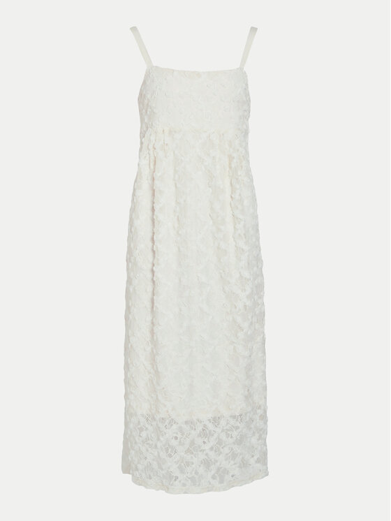 Vila Vila Coctailkleid Ea 14102226 Écru Regular Fit