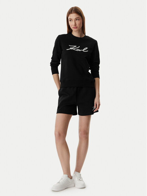 KARL LAGERFELD KARL LAGERFELD Mikina B2W20010 Černá Regular Fit