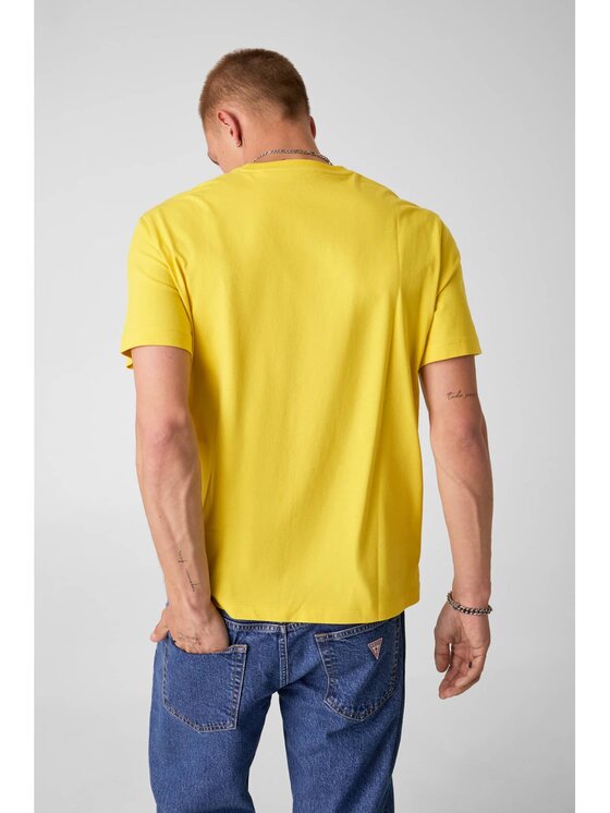 Guess Jeans Guess Jeans T-Shirt 183094 Žlutá Classic Fit