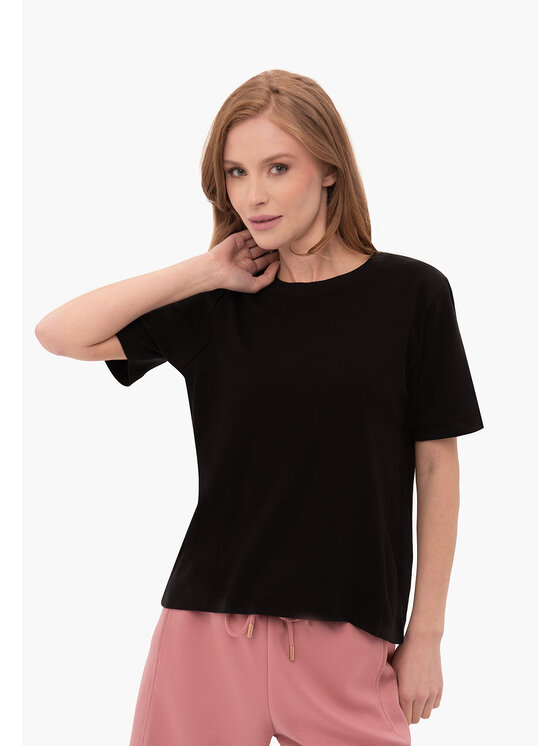 Volcano Volcano T-Shirt T-LENI Czarny Regular Fit