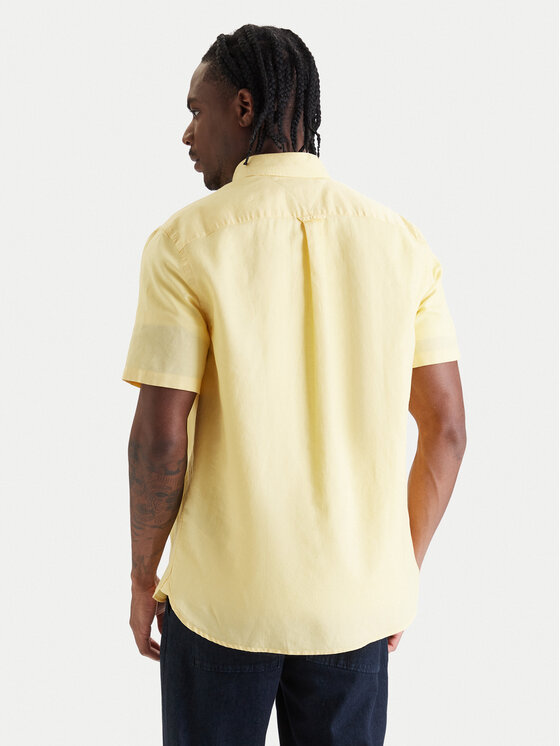 Tommy Hilfiger Tommy Hilfiger Риза MW0MW42450 Жълт Regular Fit