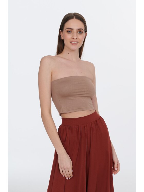 NAOKO NAOKO Top Infinity Sand Dunes Beżowy Regular Fit