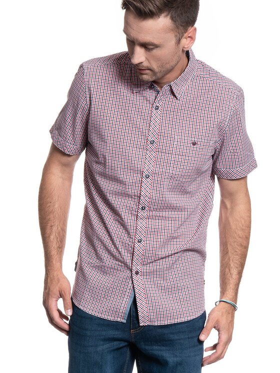 Mustang Mustang Camicia COLLIN CHECK SHIRT Rosso Regular Fit