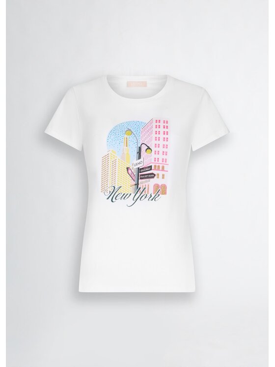 Liu Jo Liu Jo T-shirt WA5239JS923M9566 Bianco Regular Fit