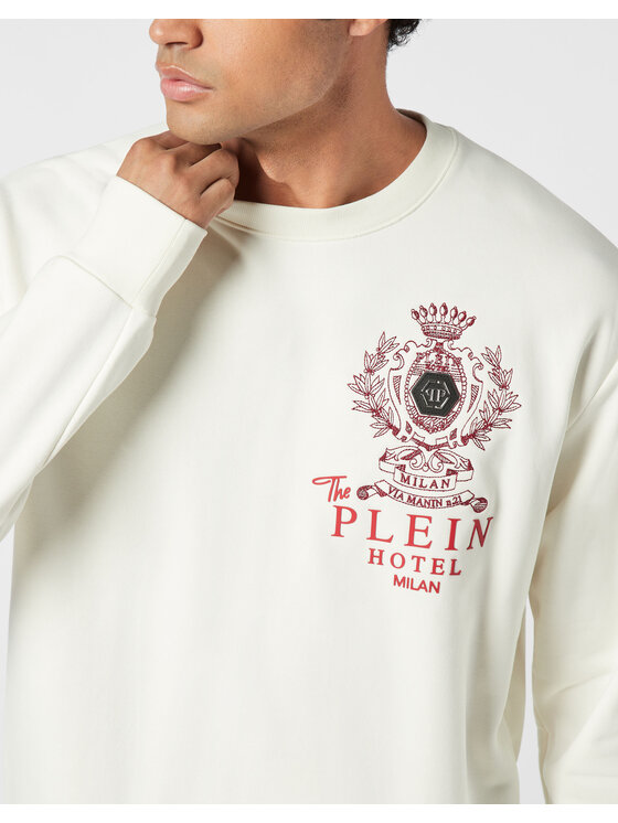 PHILIPP PLEIN PHILIPP PLEIN Bluza 25961 Biały Regular Fit