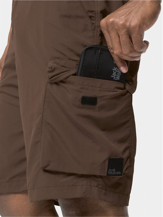 Jack Wolfskin Jack Wolfskin Szorty materiałowe Kalahari 1508381 Brązowy Regular Fit