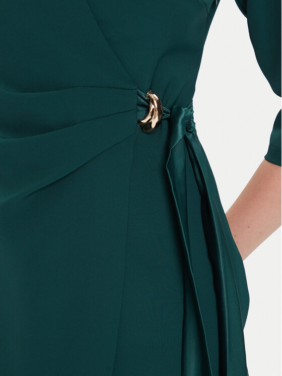 Rinascimento Rinascimento Cocktail obleka CFC0020095002 Zelena Regular Fit