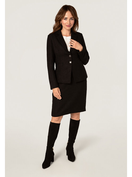 QUIOSQUE QUIOSQUE Sako STARK JACKET Černá Regular Fit
