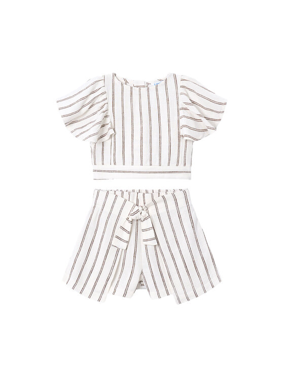 Mayoral Mayoral Set Top und Shorts 3949 Écru Regular Fit