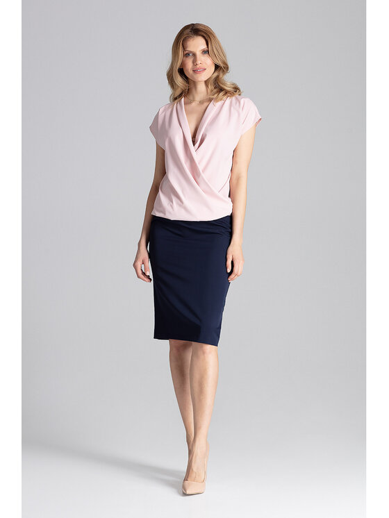 FIGL FIGL Bluzka M652 Różowy Regular Fit