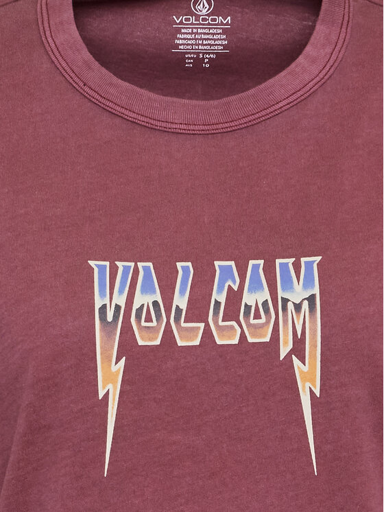 Volcom Volcom Tricou Truly Ringer B3512307 Vișiniu Regular Fit