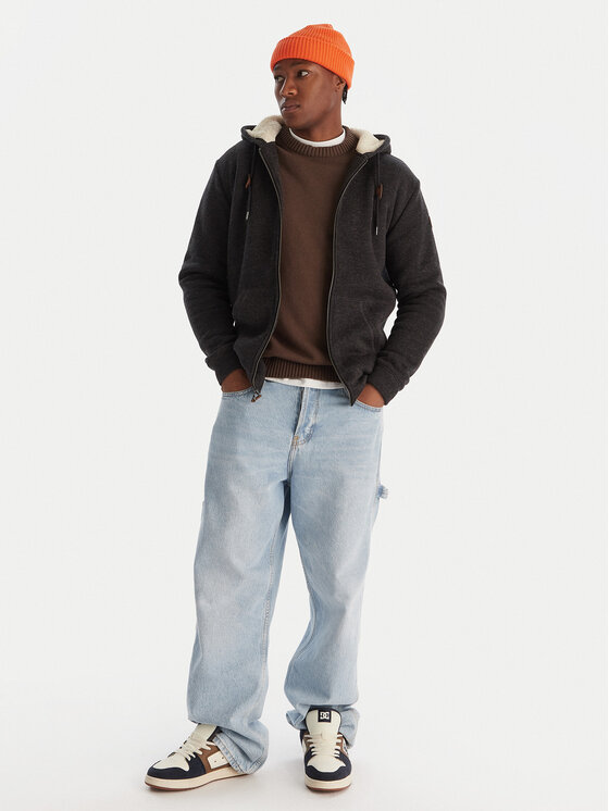 Quiksilver Quiksilver Demisezoninė striukė Keller Sherpa EQYFT05112 Juoda Regular Fit