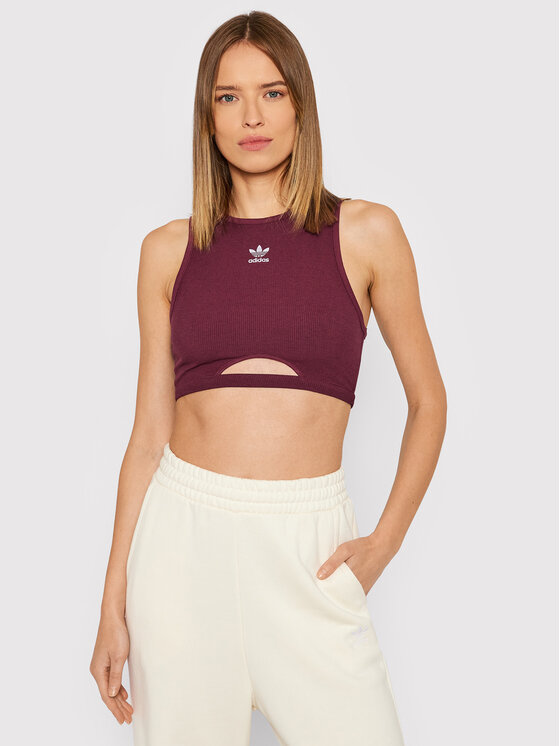 Top adicolor Essentials Rib H06612 Bordeaux Slim