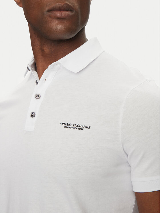 Armani Exchange Armani Exchange Polo 8NZF80 Z8H4Z 1100 Biały Regular Fit
