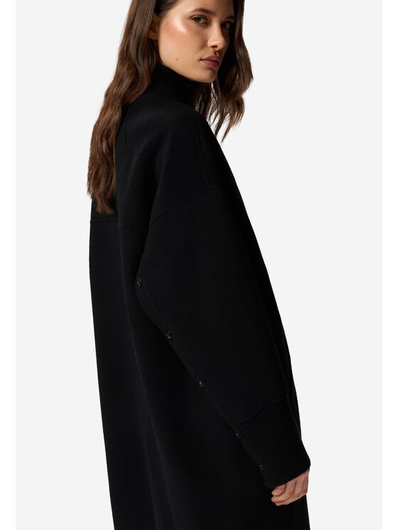 PINKO PINKO Kabát Certosa cappotto panno Černá Comfort Fit