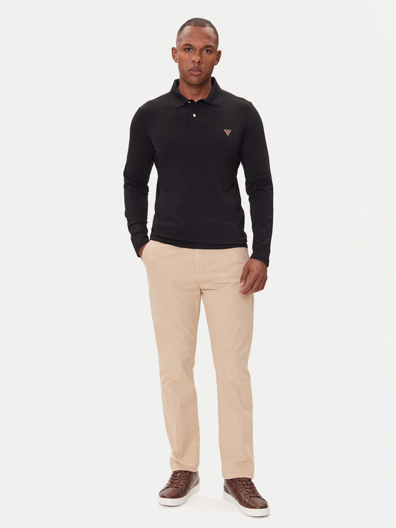Guess Guess Polo M5BP36 J1314 Μαύρο Slim Fit