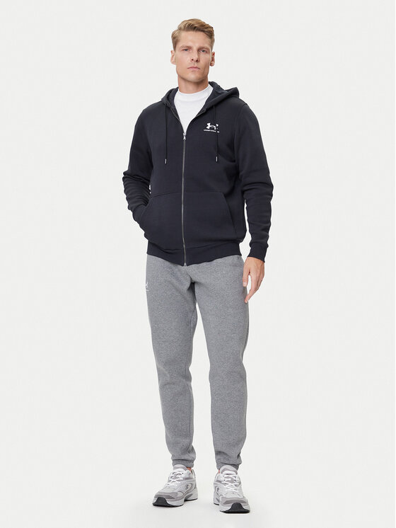 Under Armour Under Armour Bluza UA Essential Fleece FZ Hood 1373881 Czarny Regular Fit